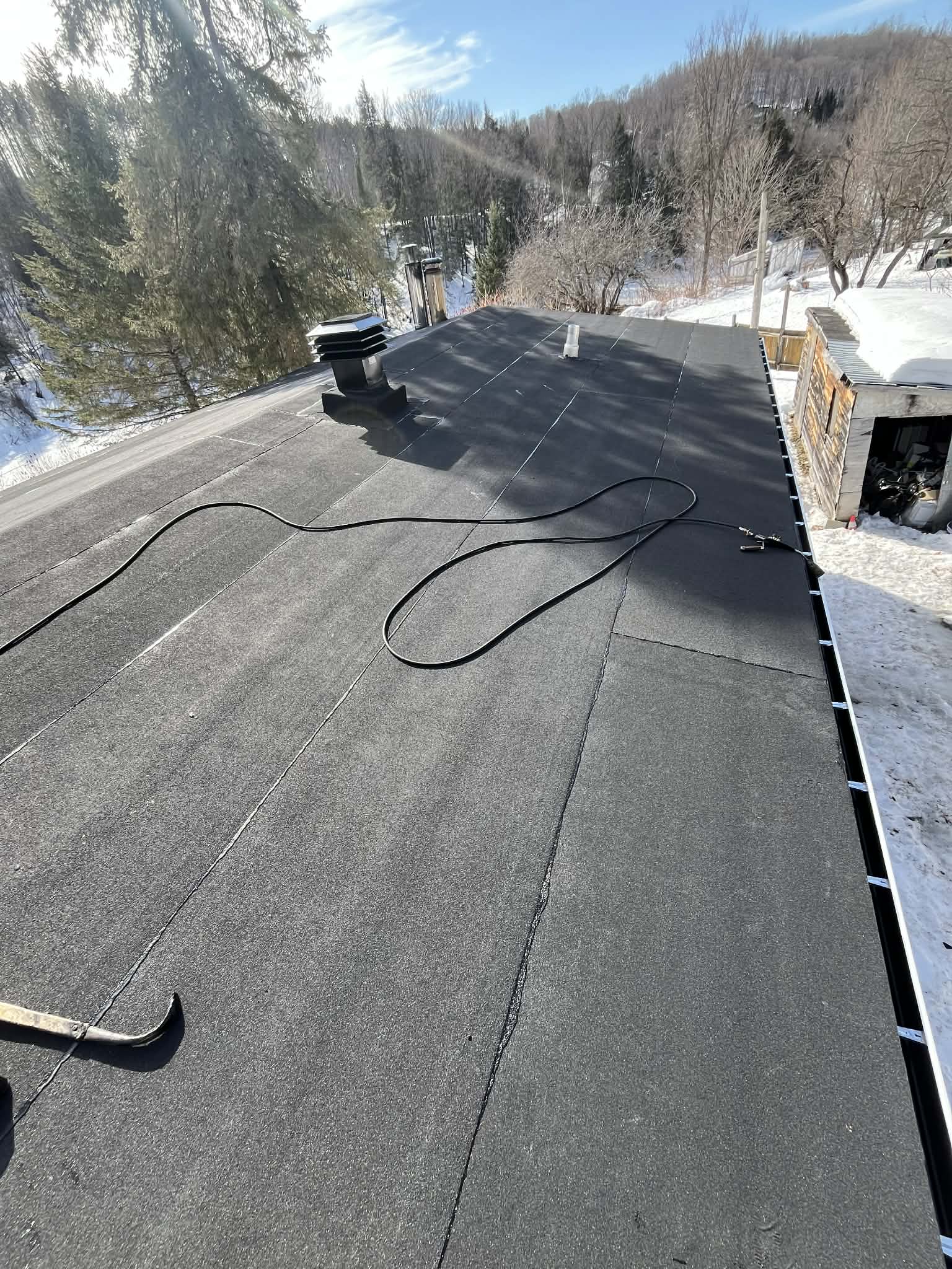 Toiture plate membrane élastomère, Gatineau